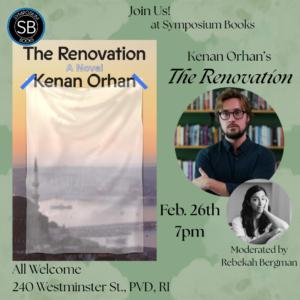 Author Event! Kenan Orhan’s “The Renovation”