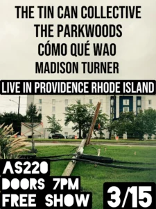 FREE – The Tin Can Collective + The Parkwoods + CÓMO QUÉ WAO + Madison Turner