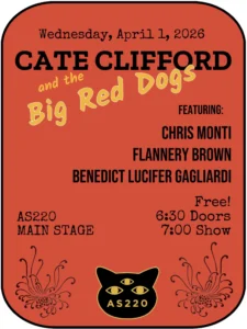 FREE SHOW – Cate Clifford and the Big Red Dogs