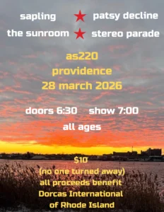 Sapling + Patsy Decline + The Sunroom + Stereo Parade