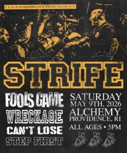 STRIFE, Fools Game, Wreckage, Can’t Lose, Step First
