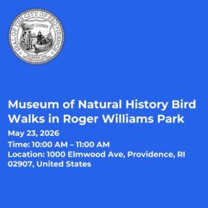 Museum of Natural History Bird Walks in Roger Williams Park