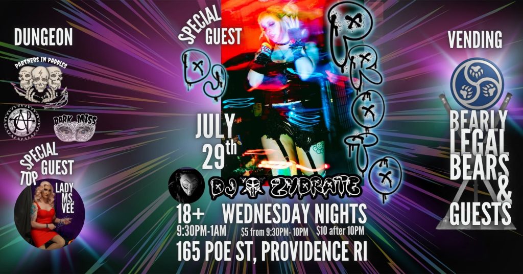 Event flyer featuring DJ Zydrate performing, with details about a special guest and venue information.