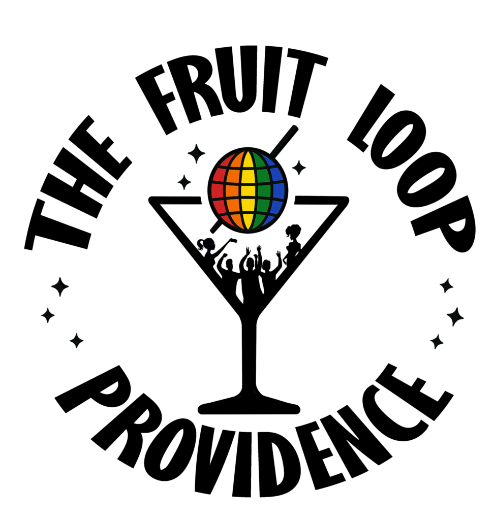 Colorful globe surrounded by silhouettes of people celebrating with raised arms.