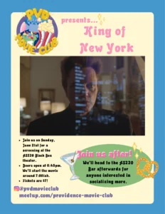 PVD Movie Club presents: King of New York