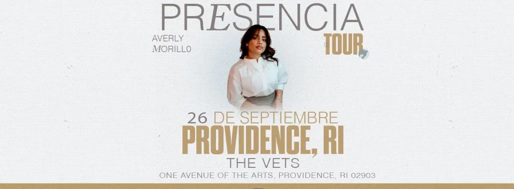 Averly Morillo promotes her "Presencia Tour" in Providence, RI, on September 26 at The Vets.