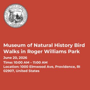 Museum of Natural History Bird Walks in Roger Williams Park