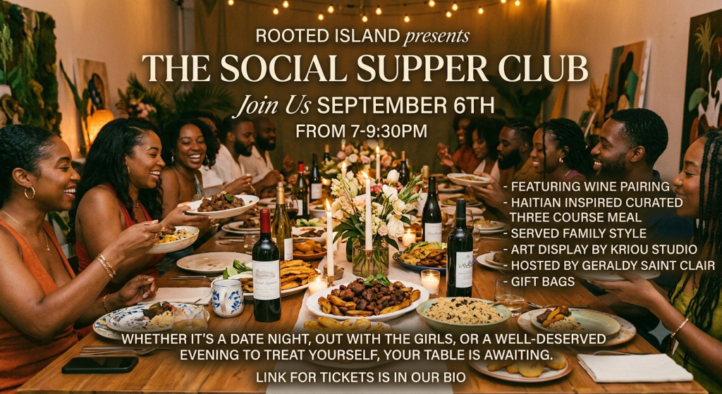 A diverse group enjoys a communal meal at a beautifully set table, featuring food, wine, and candles.