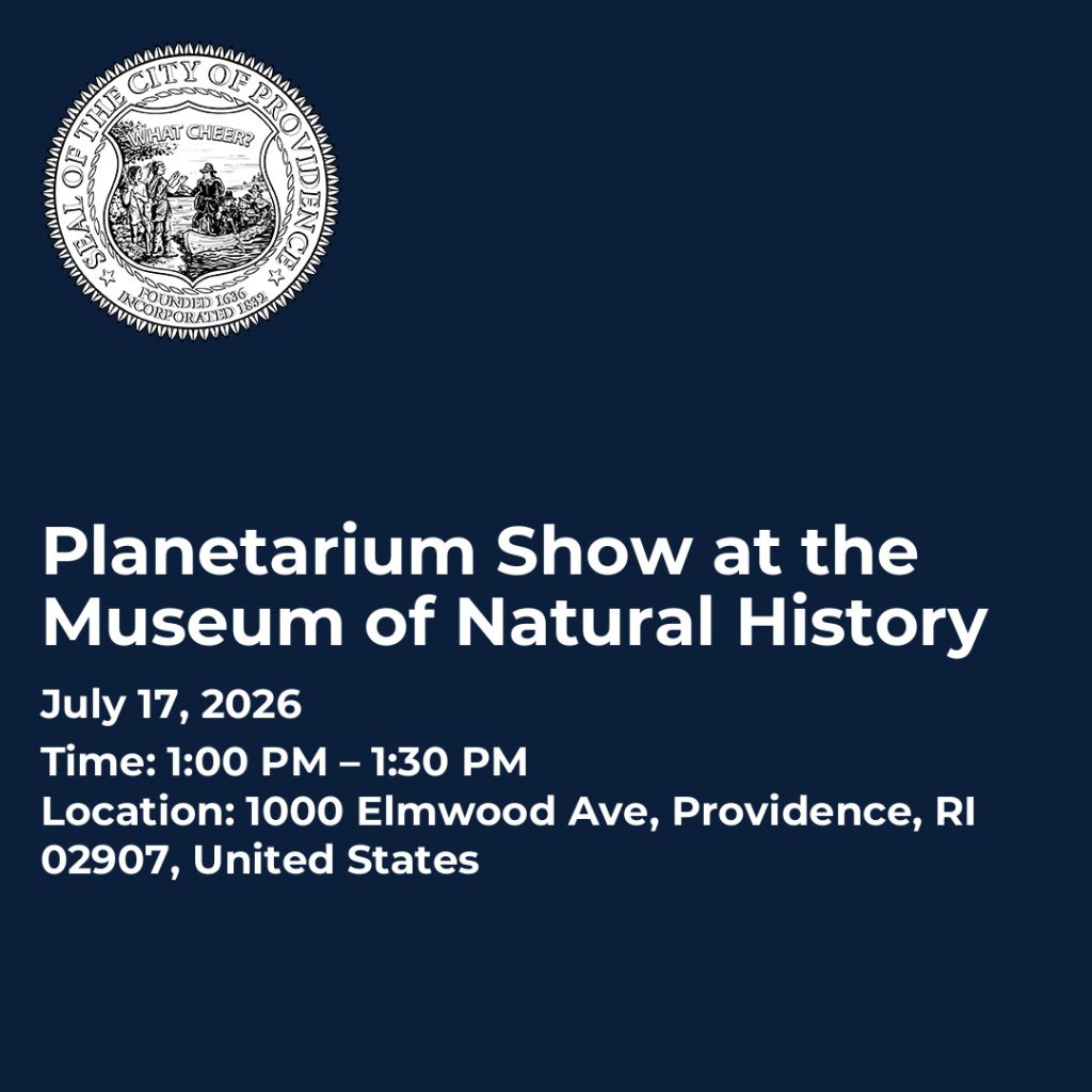 Text details a planetarium show at the Museum of Natural History, including date, time, and location.