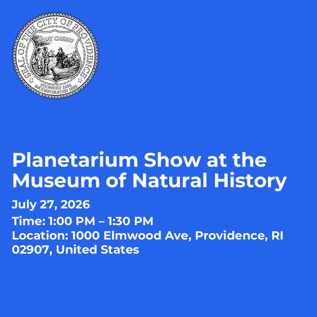 Text details a planetarium show at the Museum of Natural History, including date, time, and location.
