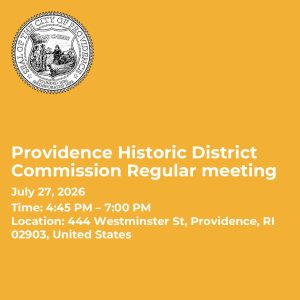 Providence Historic District Commission Regular meeting