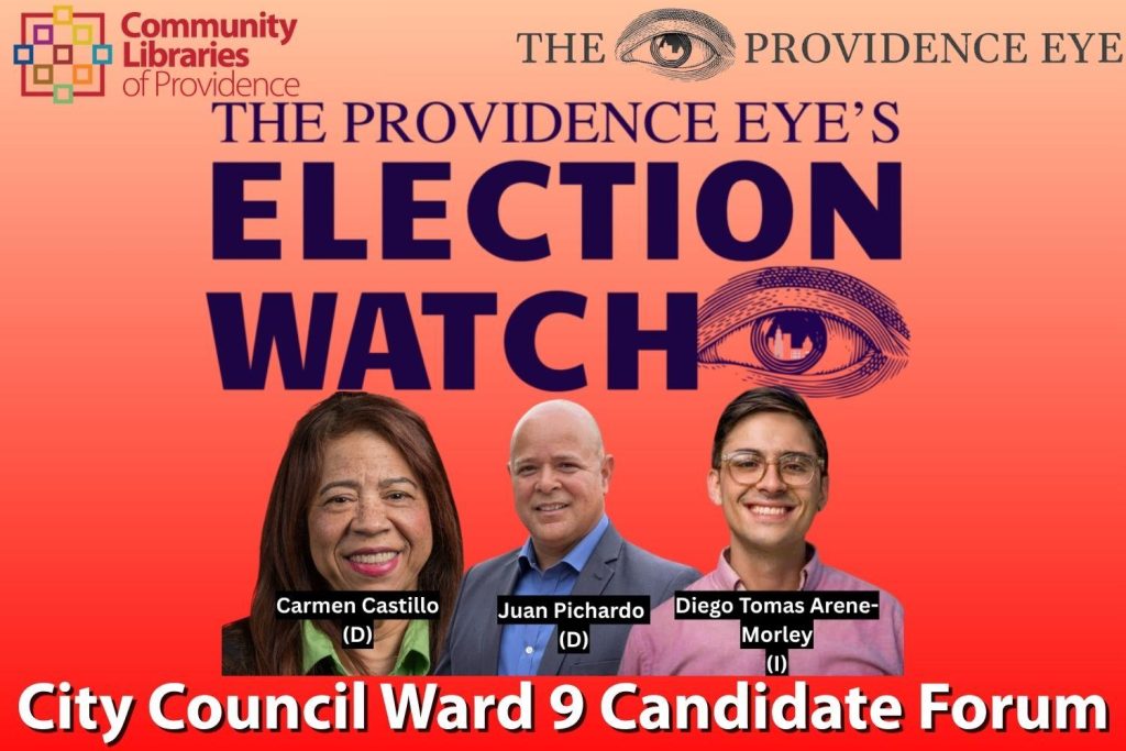 Three candidates for City Council Ward 9 participate in the Election Watch forum.