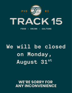 CLOSED ALL DAY – AUGUST 31