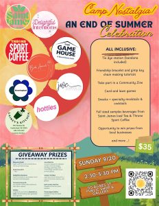 Camp Nostalgia: An end of summer celebration for adults!
