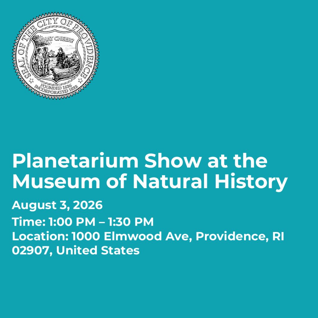 Text details a planetarium show at the Museum of Natural History, including date, time, and location.