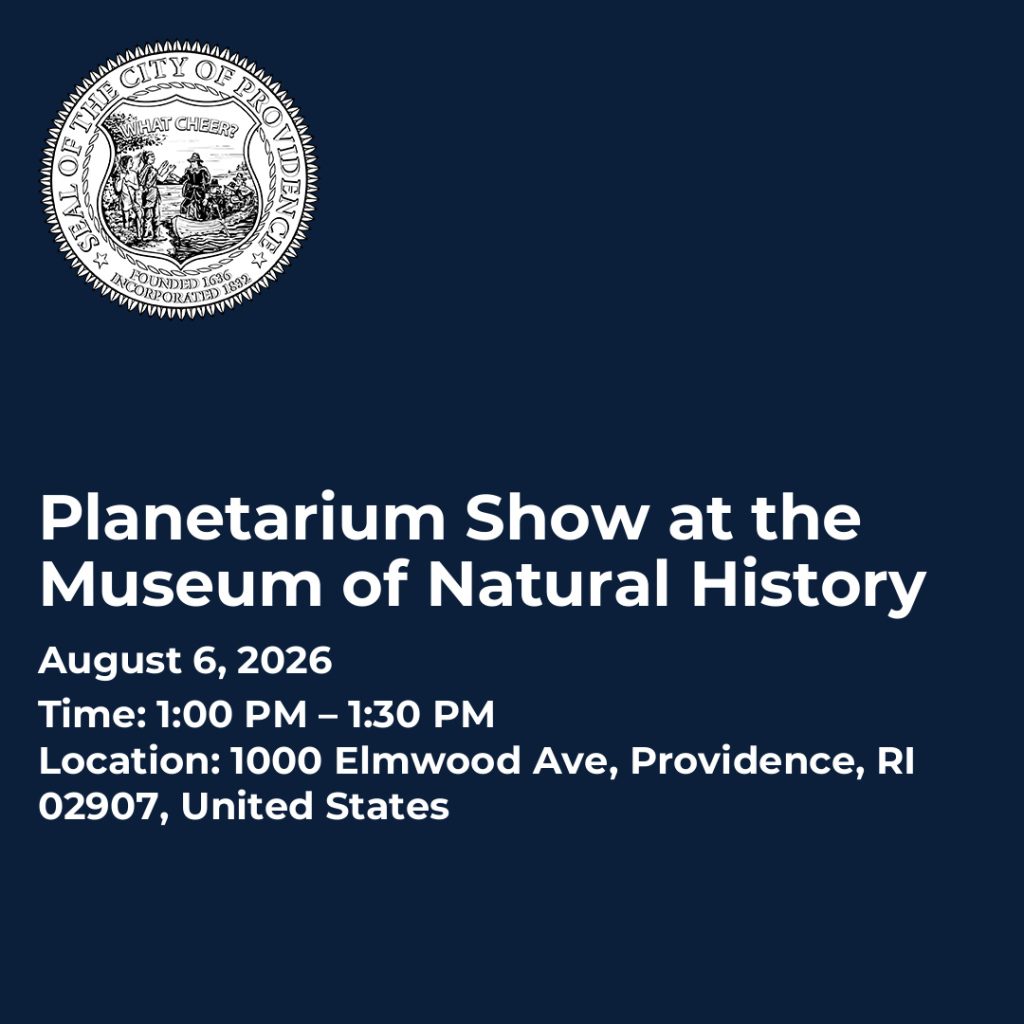 Text details a planetarium show at the Museum of Natural History, including date, time, and location.