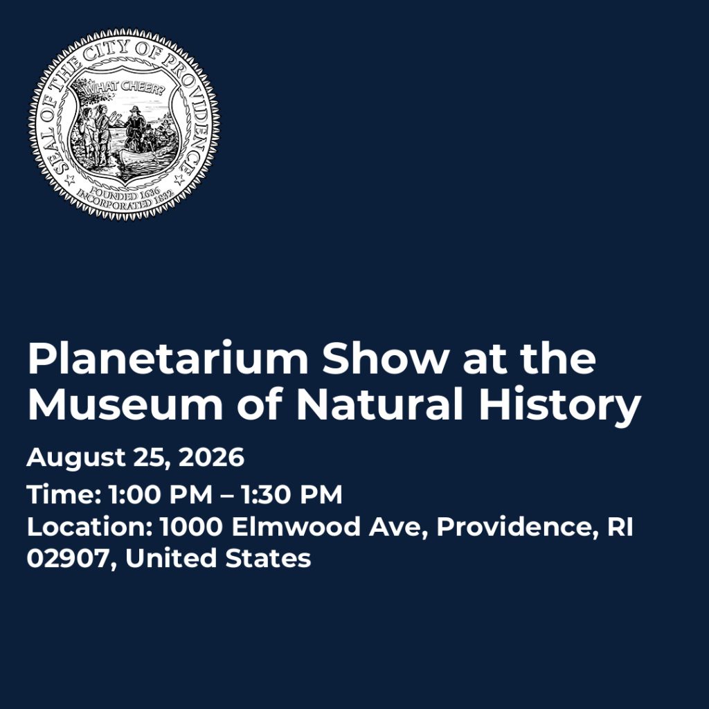 Text details a planetarium show at the Museum of Natural History, including date, time, and location.