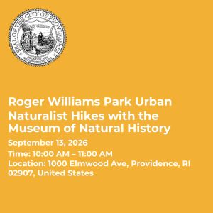 Roger Williams Park Urban Naturalist Hikes with the Museum of Natural History