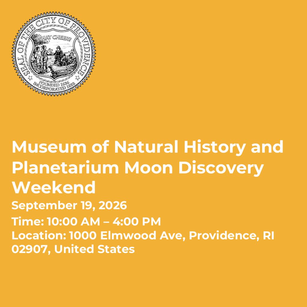 Event details for Moon Discovery Weekend at the Museum of Natural History and Planetarium in Providence.