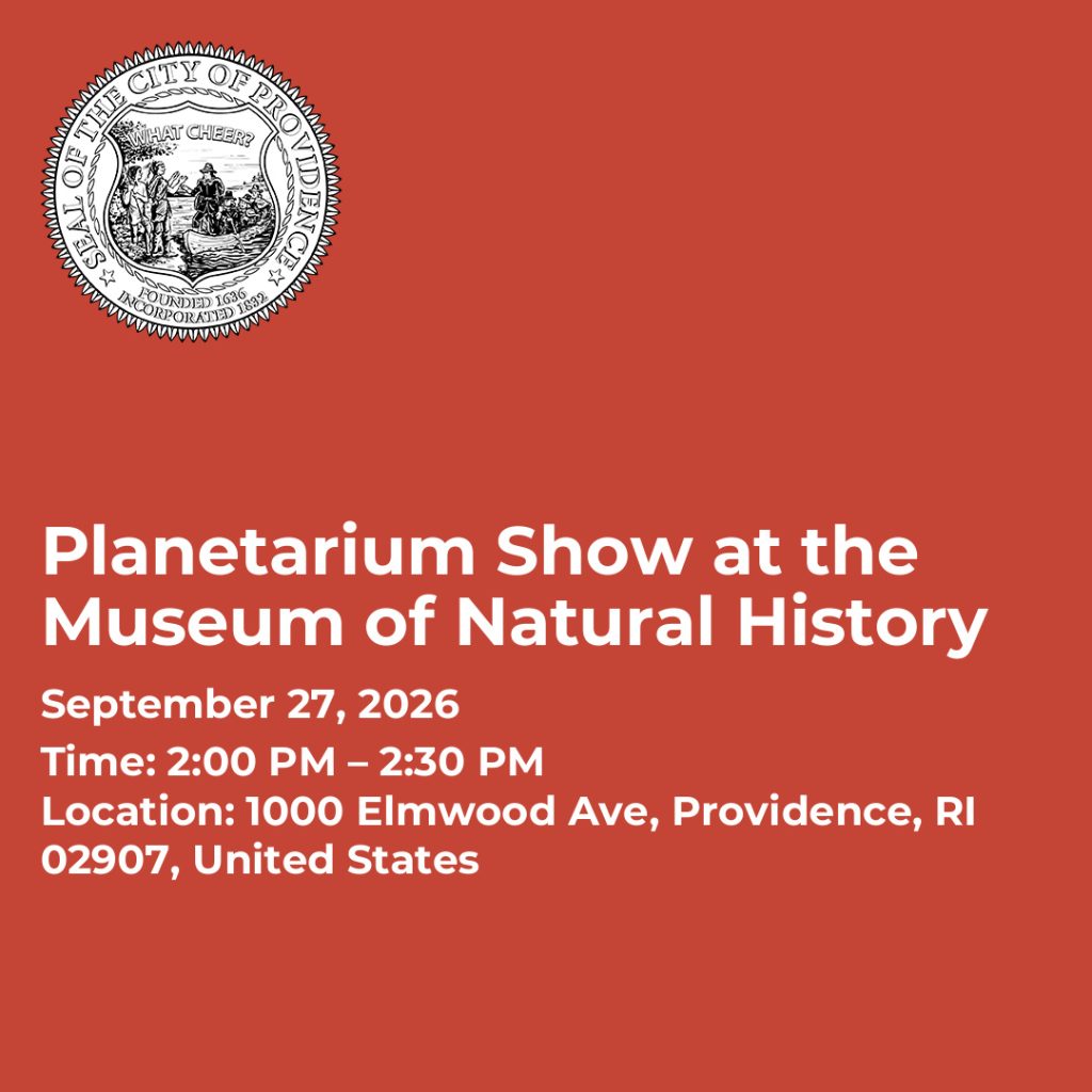 Text announcement for a planetarium show at the Museum of Natural History, including date, time, and location details.