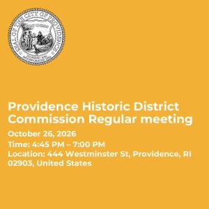 Providence Historic District Commission Regular meeting